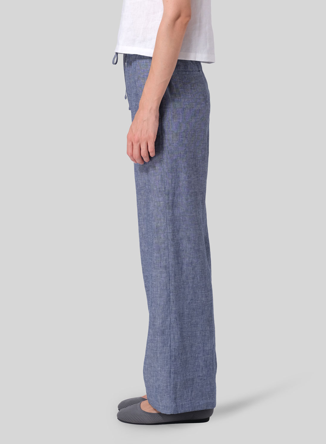 Linen Drawstring Extra Long Pants