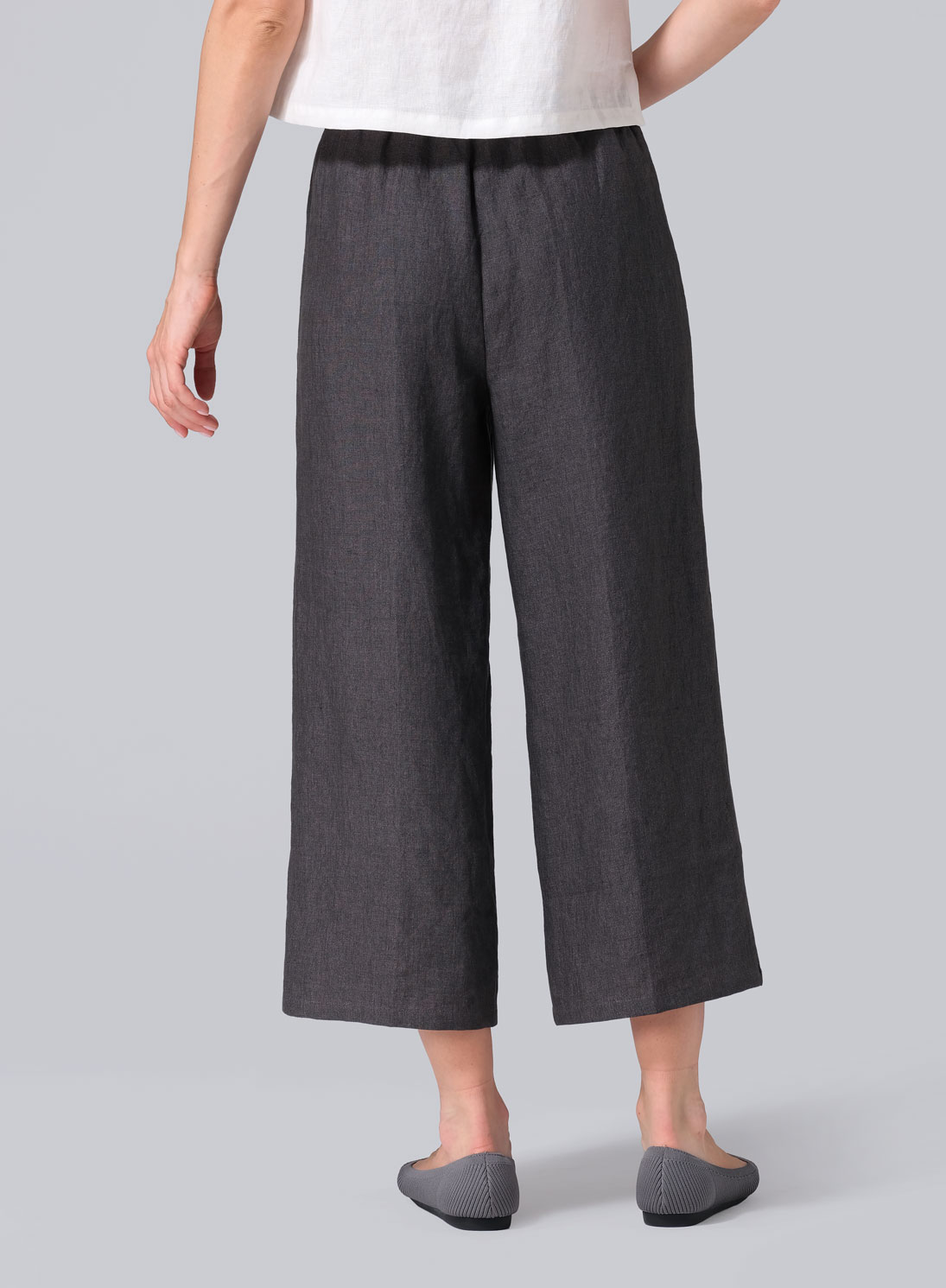 Linen Straight Cropped Pants