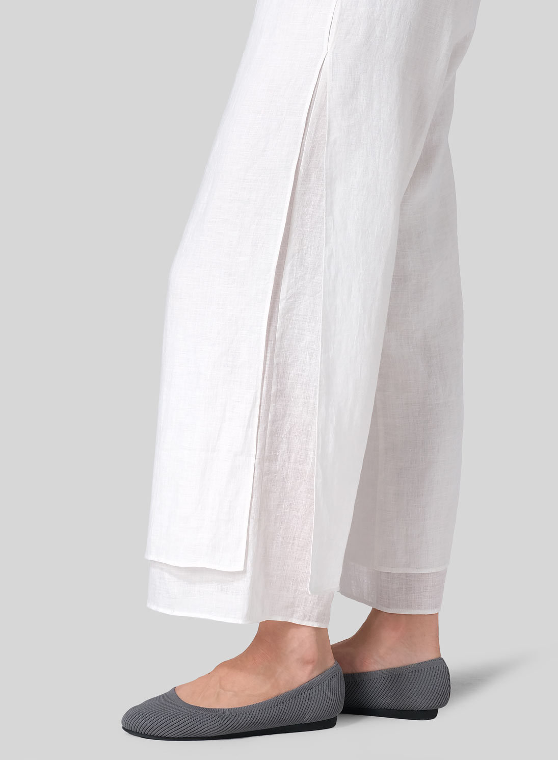 Linen Double Layer Ankle Length Pants