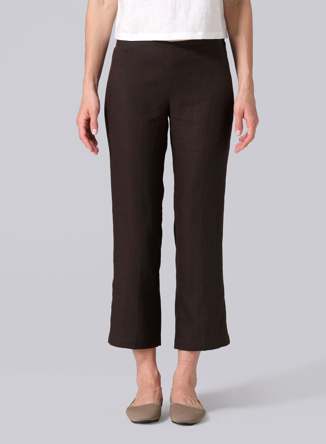 Linen Slim Cropped Length Pants