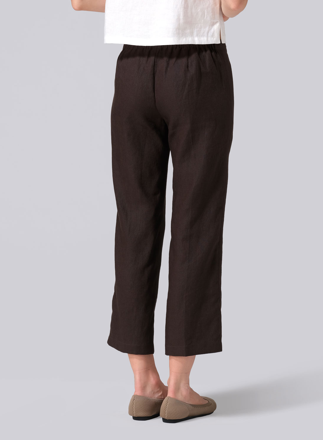 Linen Slim Cropped Length Pants