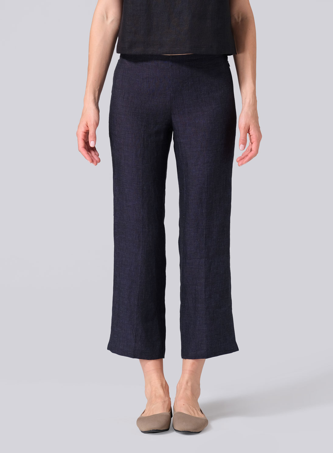 Linen Slim Cropped Length Pants