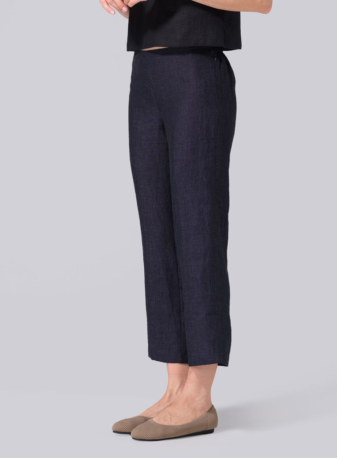 Linen Slim Cropped Length Pants