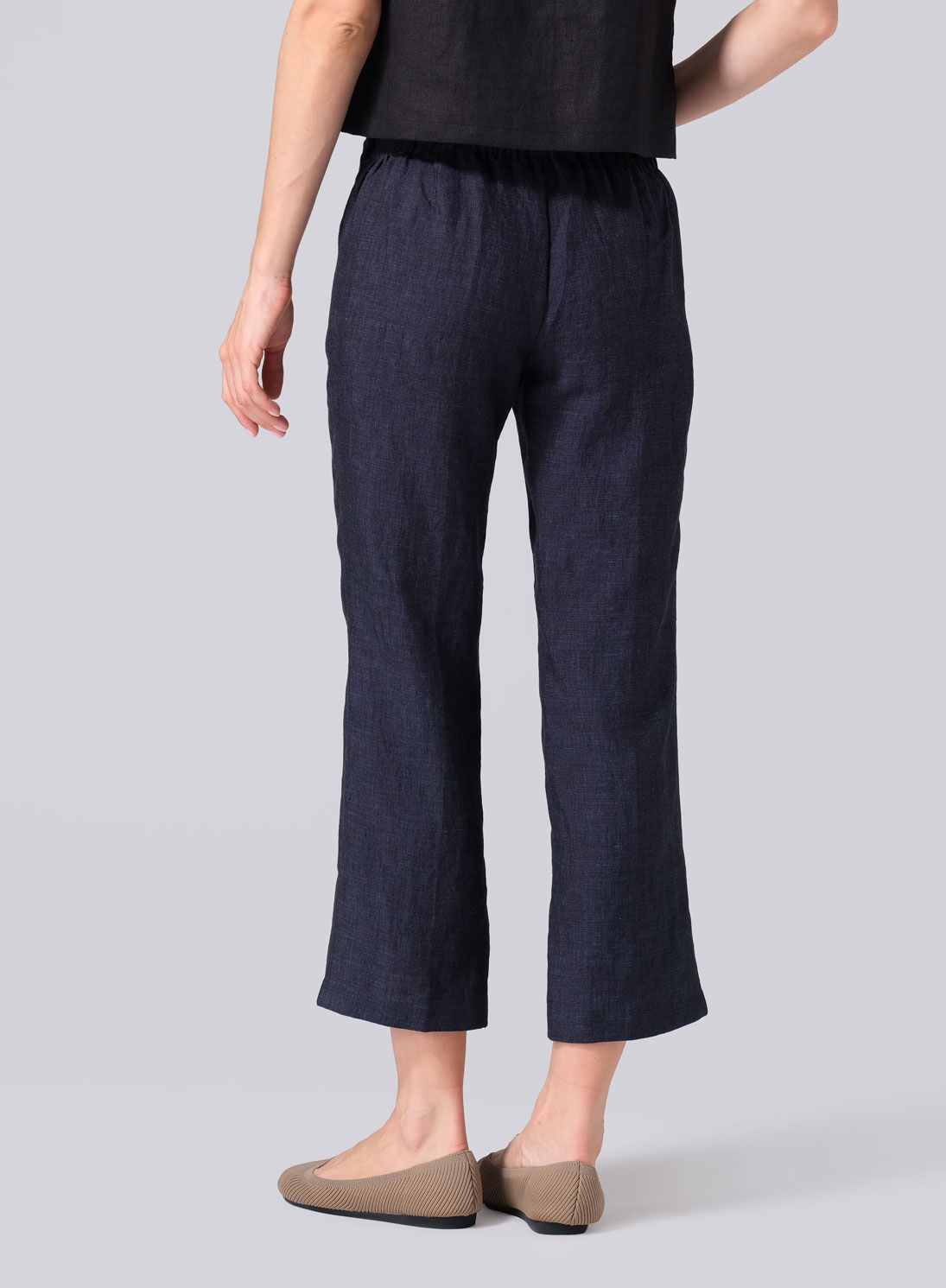 Linen Slim Cropped Length Pants