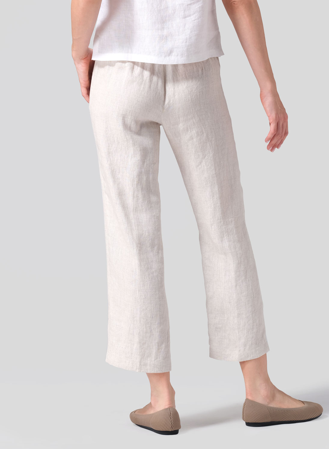 Linen Slim Cropped Length Pants