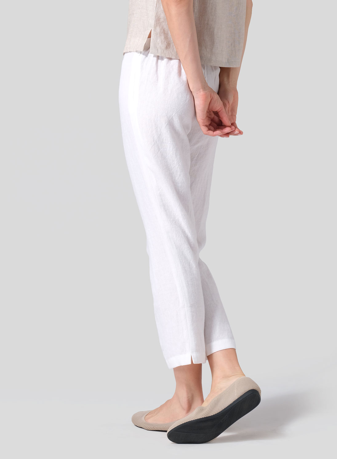 Linen Slim Cropped Length Pants