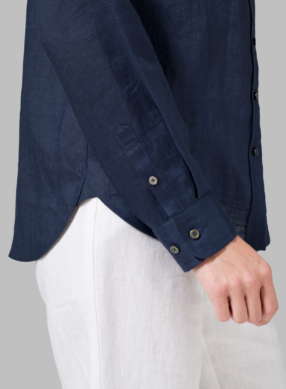 Linen Classic Long Sleeve Shirt - Plus Size