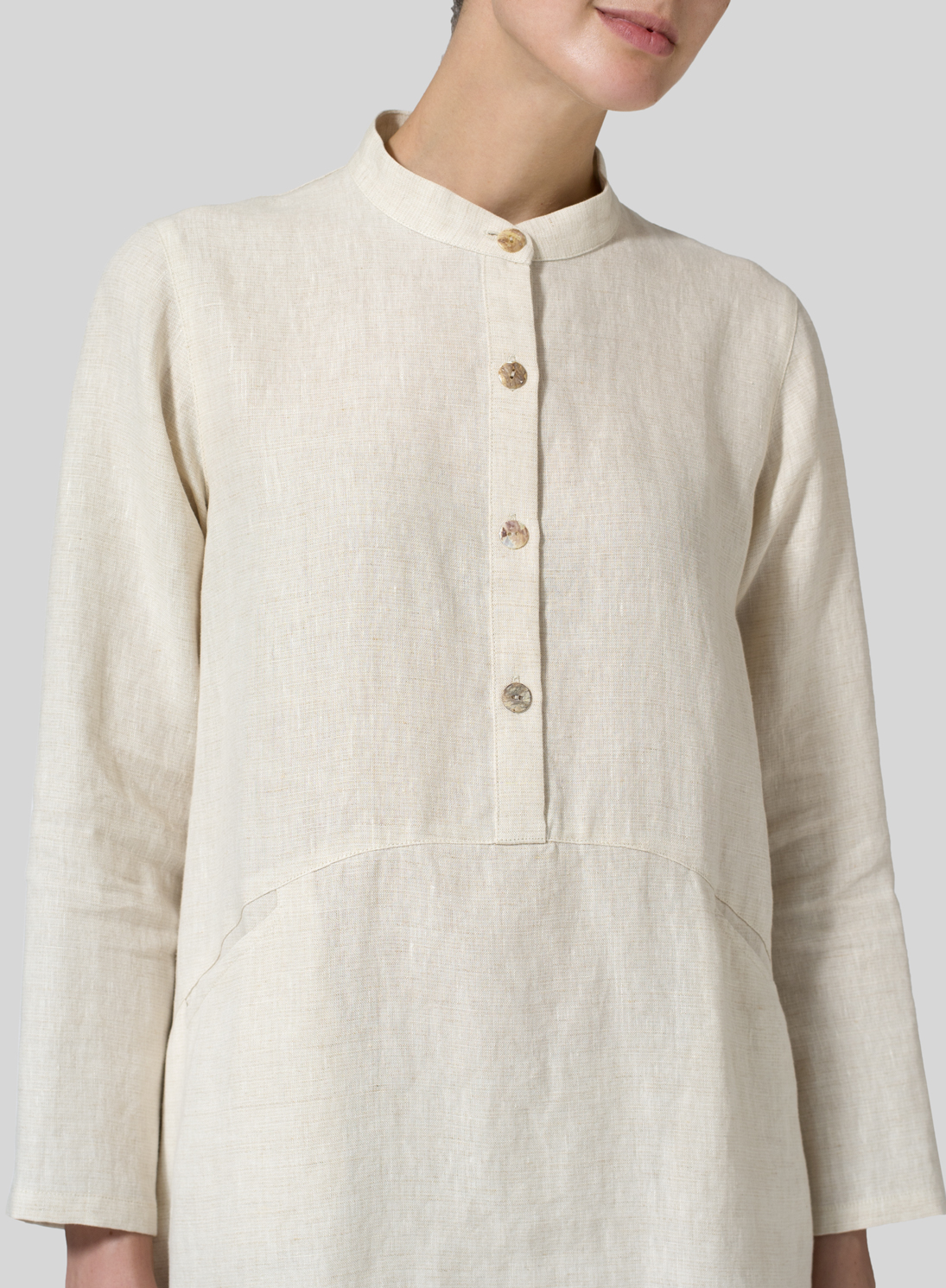 Linen Long Sleeve A-Line Tunic