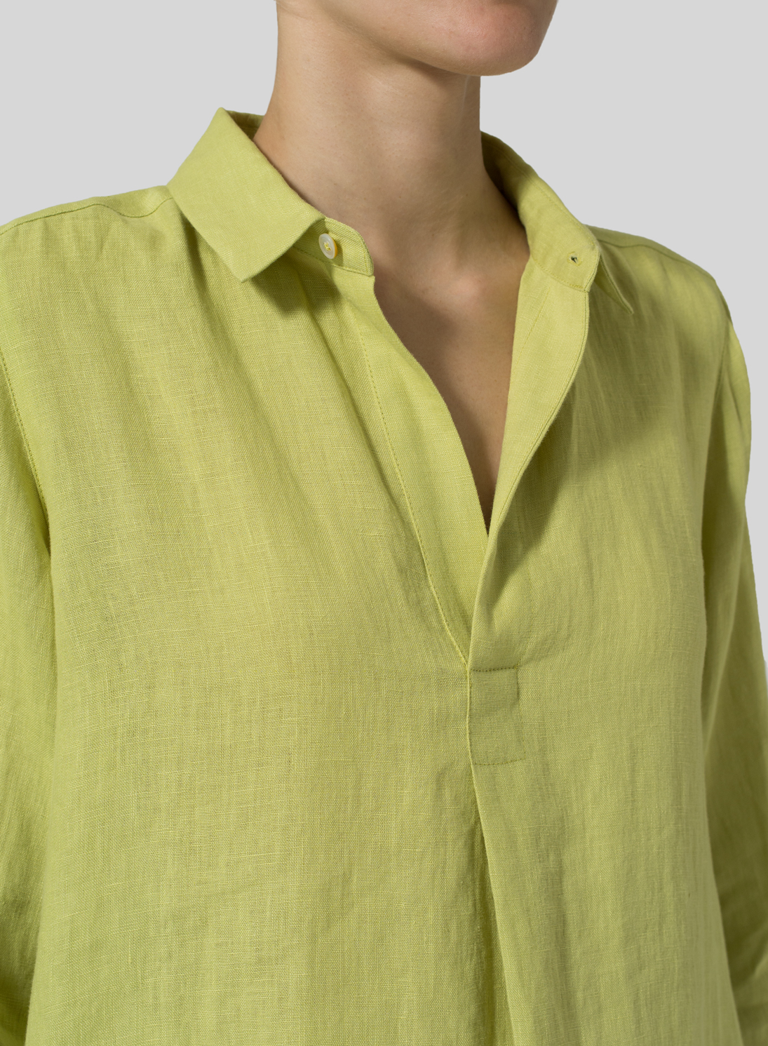 Linen Classic Shirt Tunic Plus Size