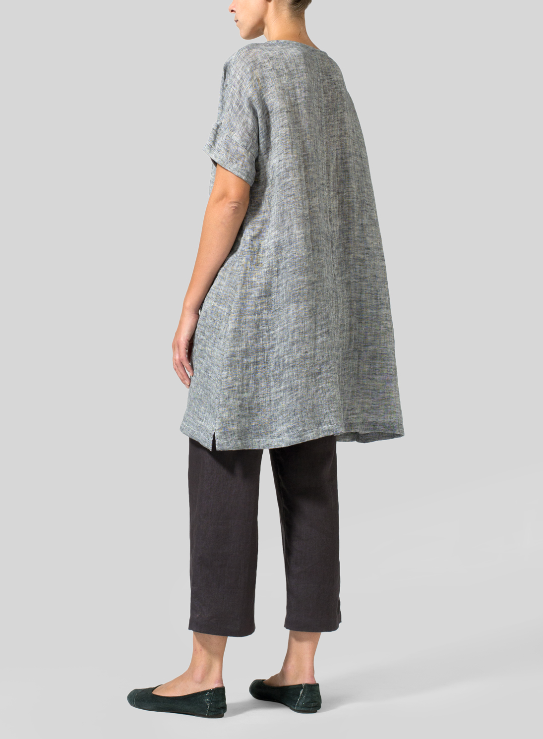 Linen Sweetheart Neckline Doublecloth Tunics