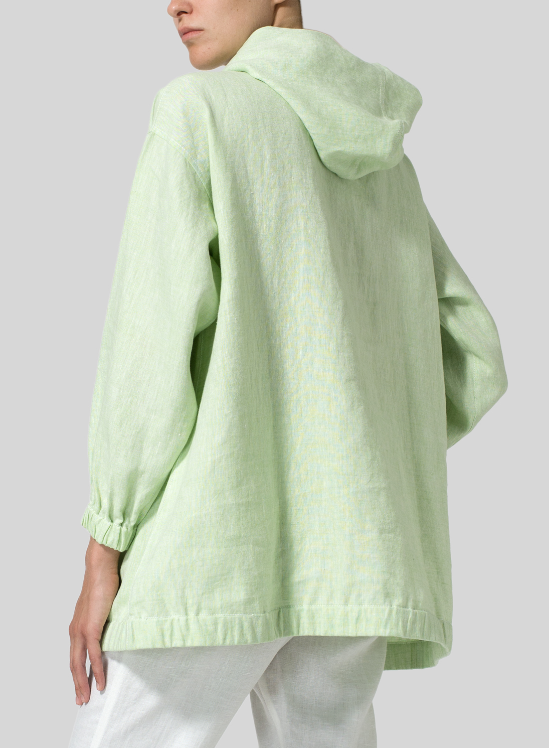 Download Linen Oversized Hoodie Top - Plus Size