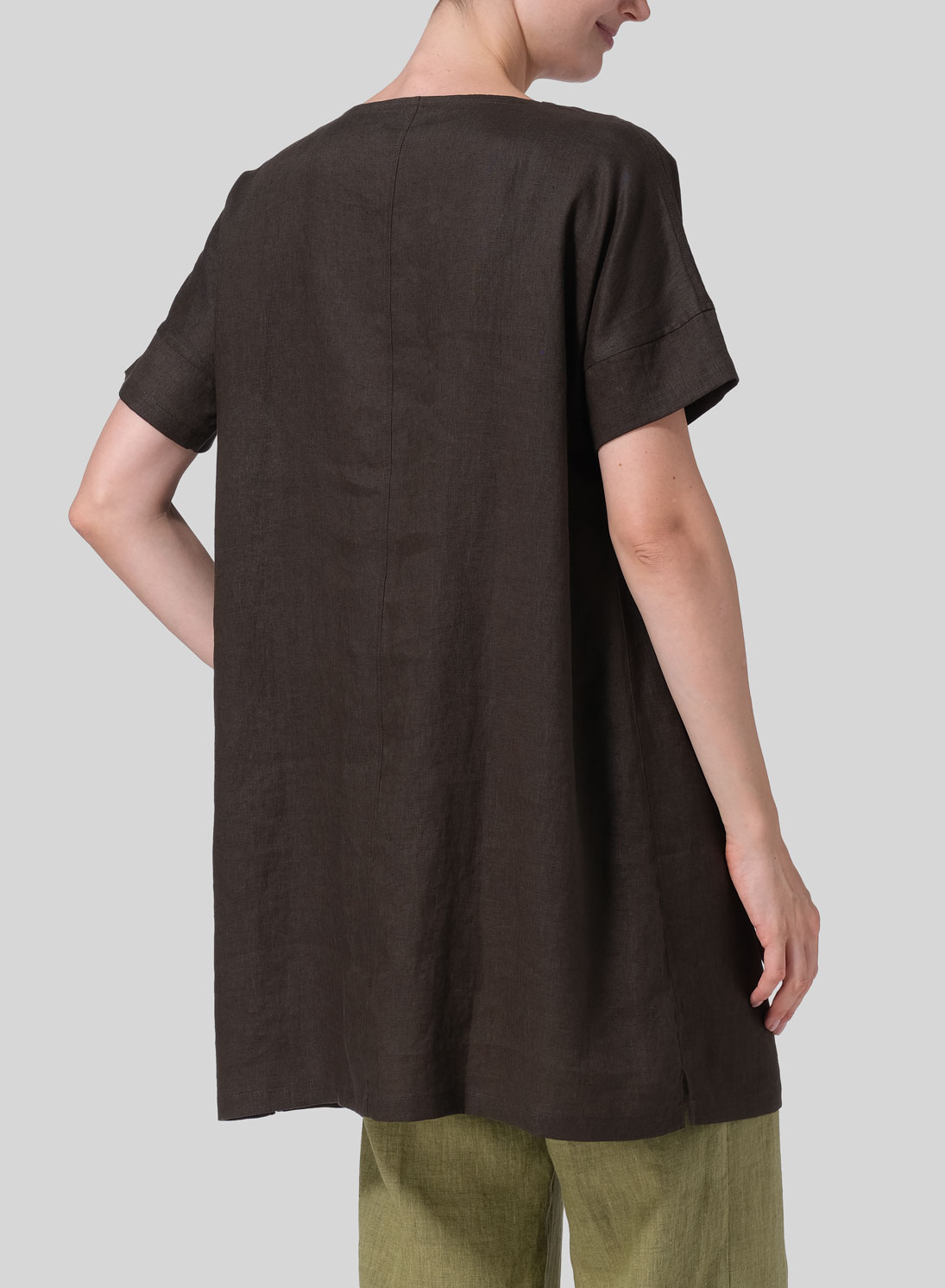 Linen Sweetheart Neckline S/S Tunics