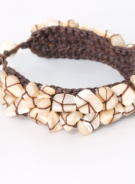 Braided Rope Shell Bracelet