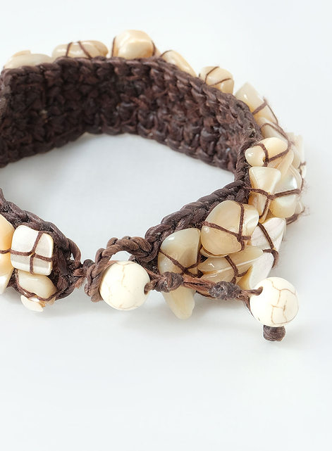 Braided Rope Shell Bracelet