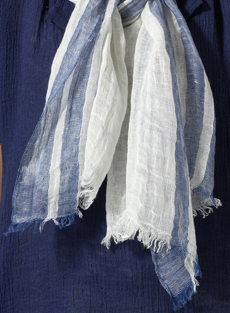 Linen Variable Stripe Scarf