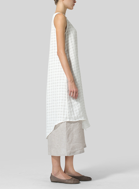 Linen Double Layered Long Dress