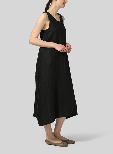 Lightweight Linen Sleeveless Long Dress