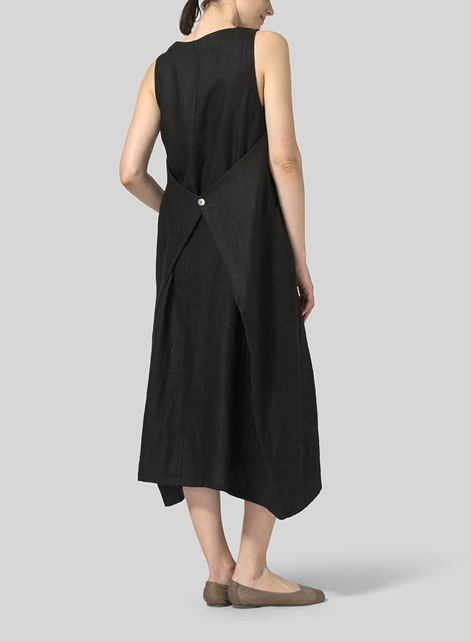 Lightweight Linen Sleeveless Long Dress