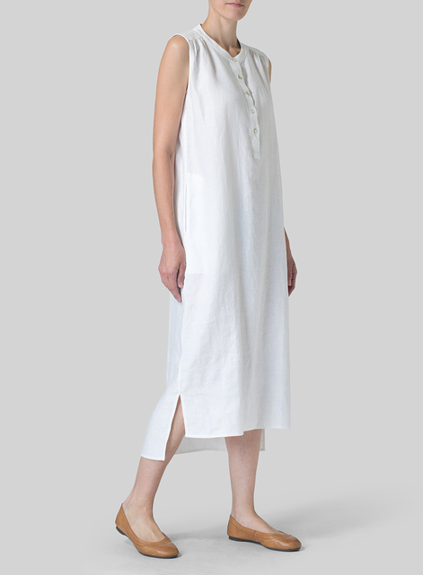 Linen Slip On Dress 