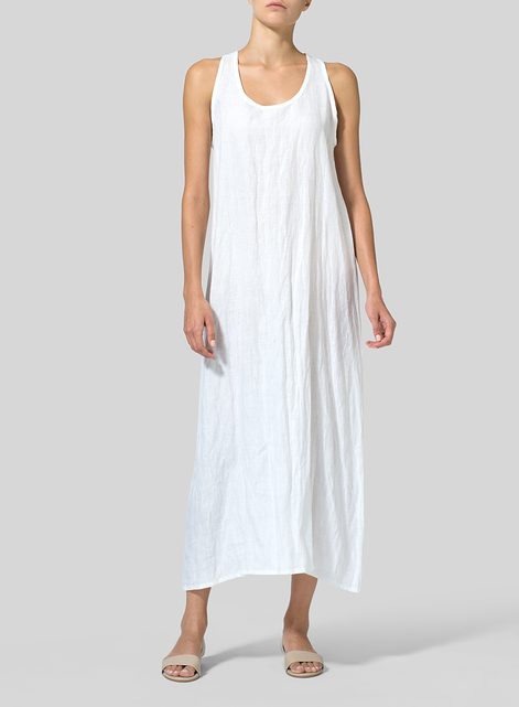 Linen A-line Maxi Dress