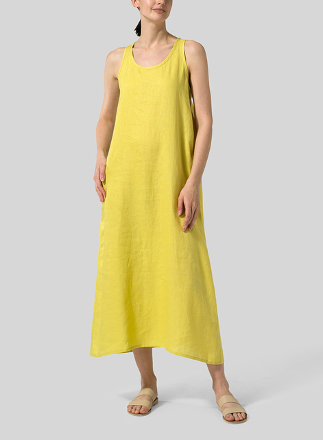 Linen A-line Maxi Dress