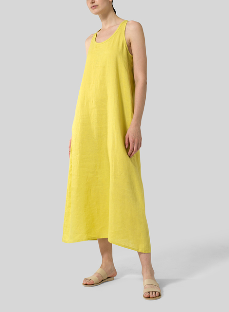 Linen A-line Maxi Dress