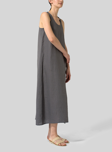 Linen A-line Maxi Dress