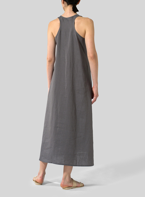 Linen A-line Maxi Dress