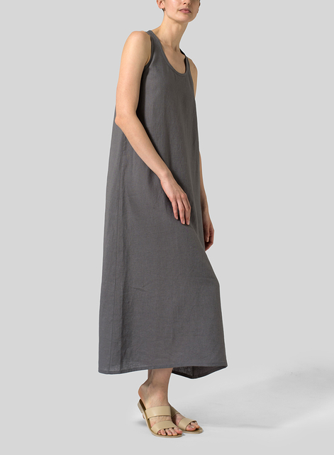 Linen A-line Maxi Dress