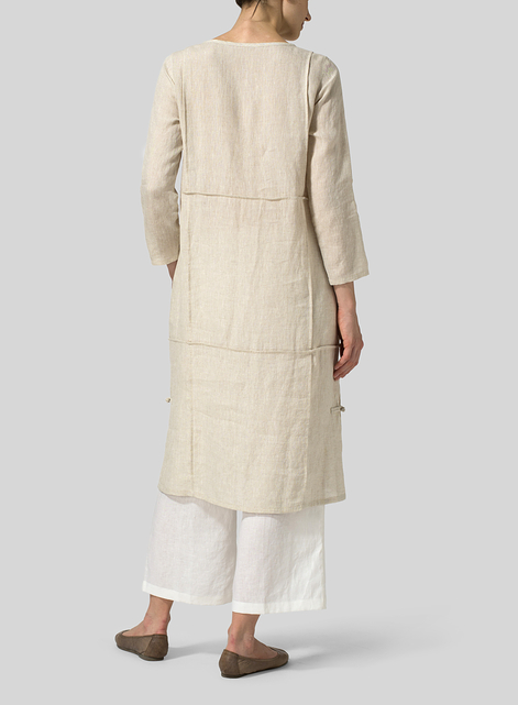 Linen Long Sleeve Dress