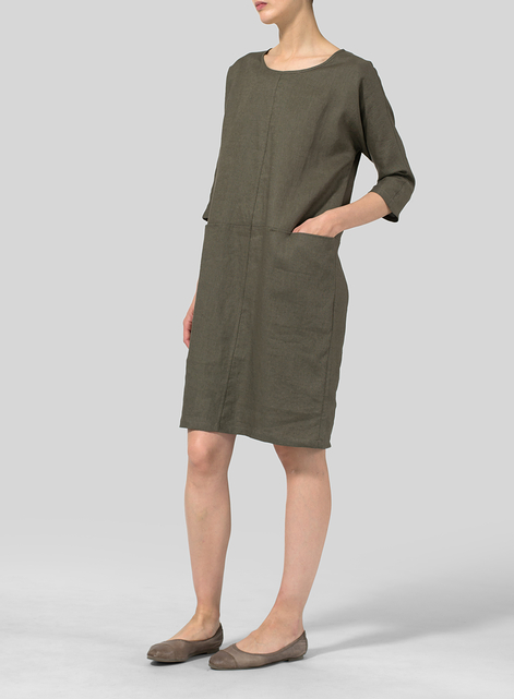 Linen Straight Cut Dress