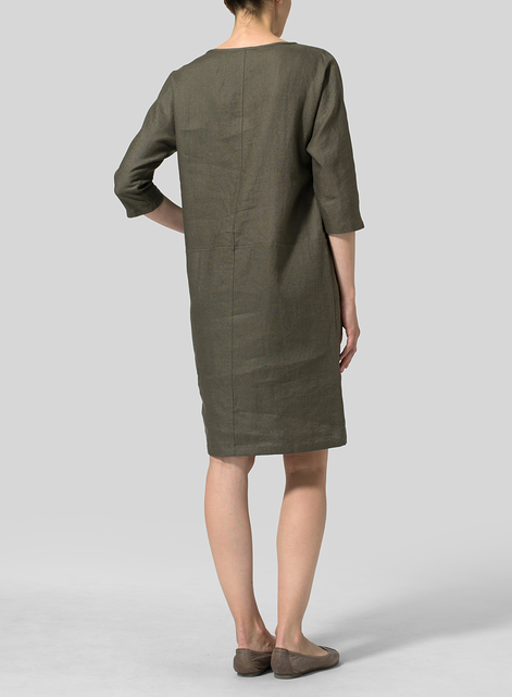 Linen Straight Cut Dress