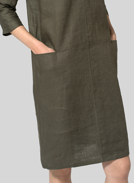 Linen Straight Cut Dress