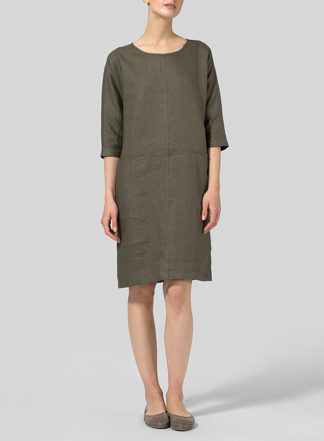 Linen Straight Cut Dress