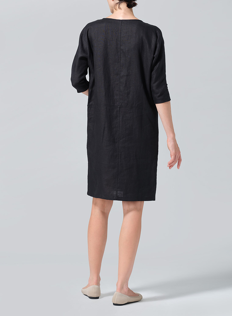 Linen Straight Cut Dress