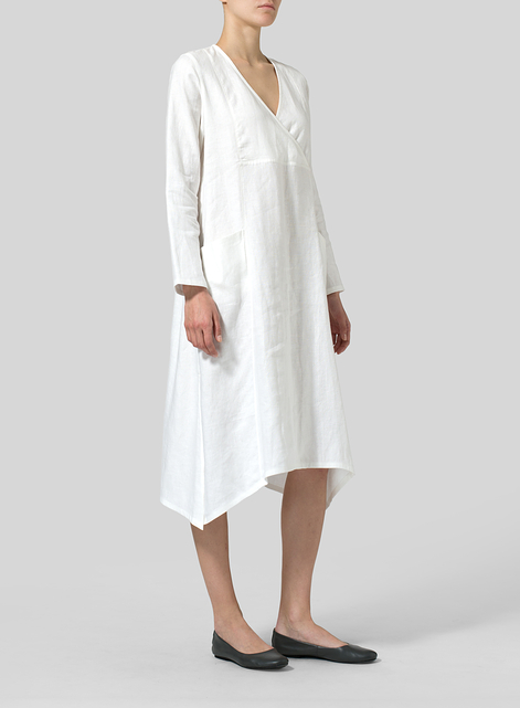 Linen Wrap Dress