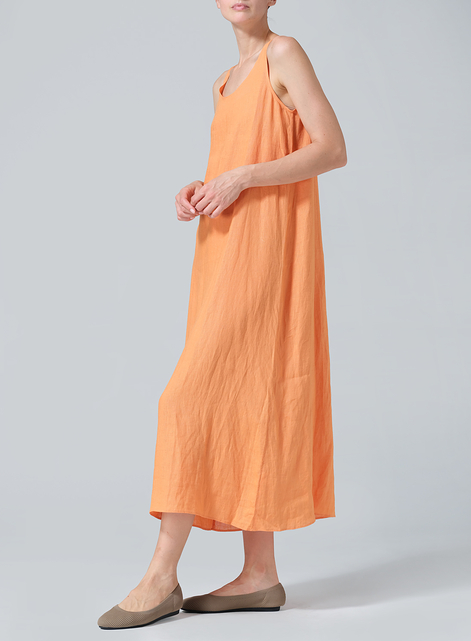 Linen A-line Long Dress