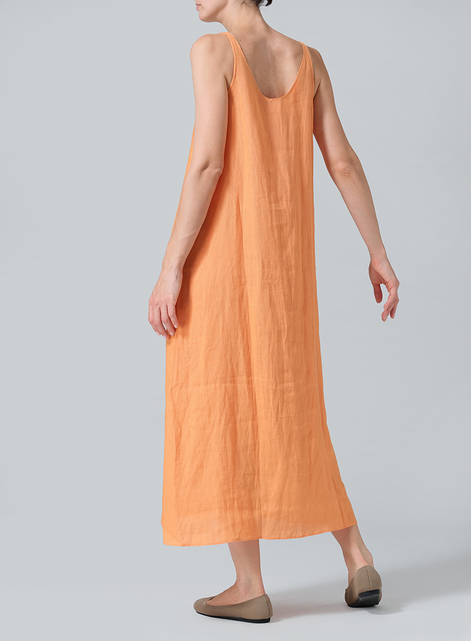 Linen A-line Long Dress