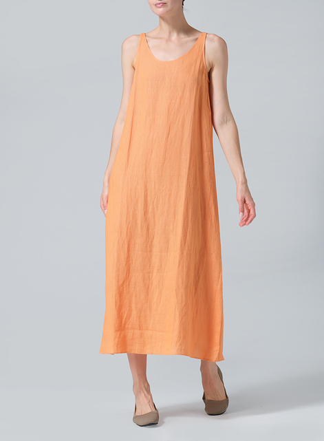 Linen A-line Long Dress