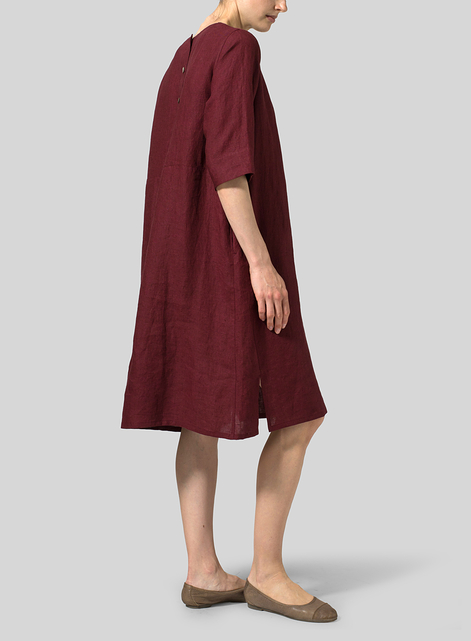 Linen Half Sleeve Dress