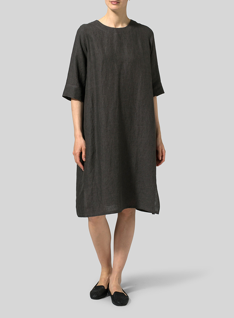 Linen Half Sleeve Dress