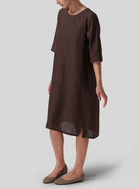 Linen Half Sleeve Dress