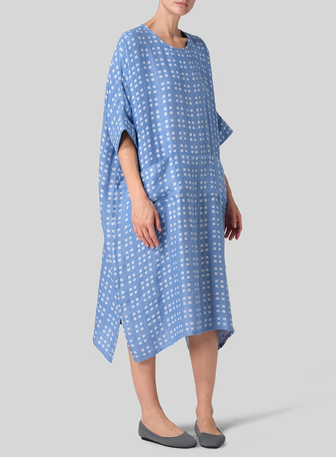 Medium Weight Linen Oversized Dolman Sleeve Dress