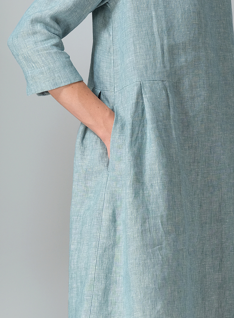 Linen Mid-Length Dress