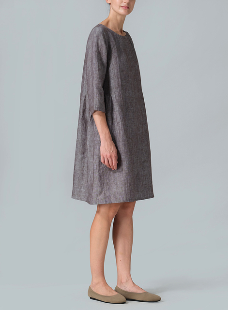 Linen Mid-Length Dress