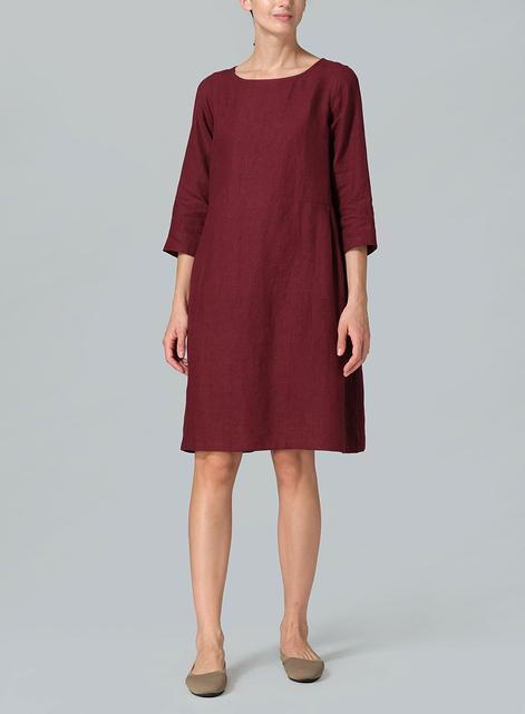 Linen Mid-Length Dress