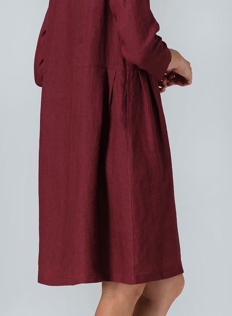 Linen Mid-Length Dress