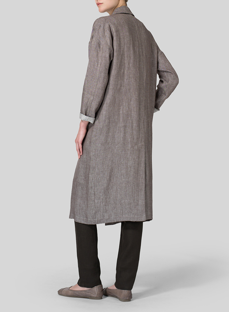 Linen Classic L/Sleeve Long Jacket