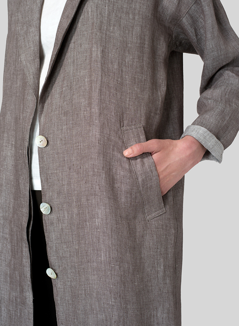 Linen Classic L/Sleeve Long Jacket