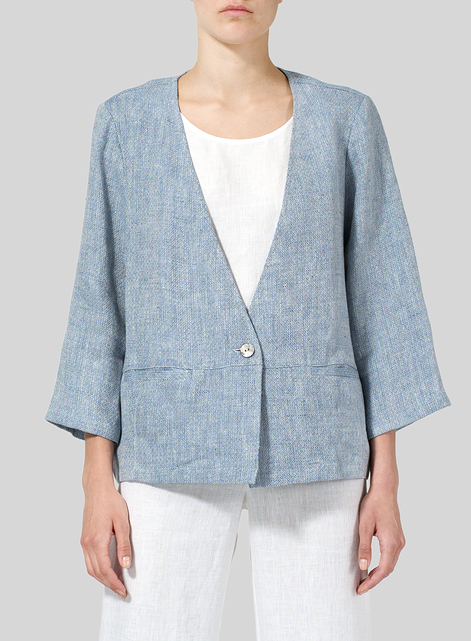 Linen Boxy Fit Jacket